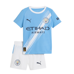 Kids' Manchester City Home Mini Set Shirt & Short 25-26
