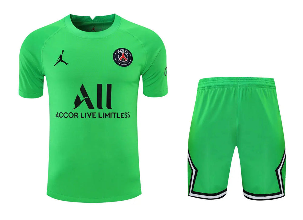 PSG Goalkeeper kit Short sleeves Full set T-shirt and Short