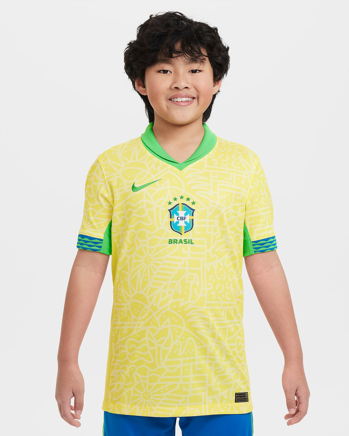 Brazil 2024 Home Mini Kit Full Set Shirt & Shorts